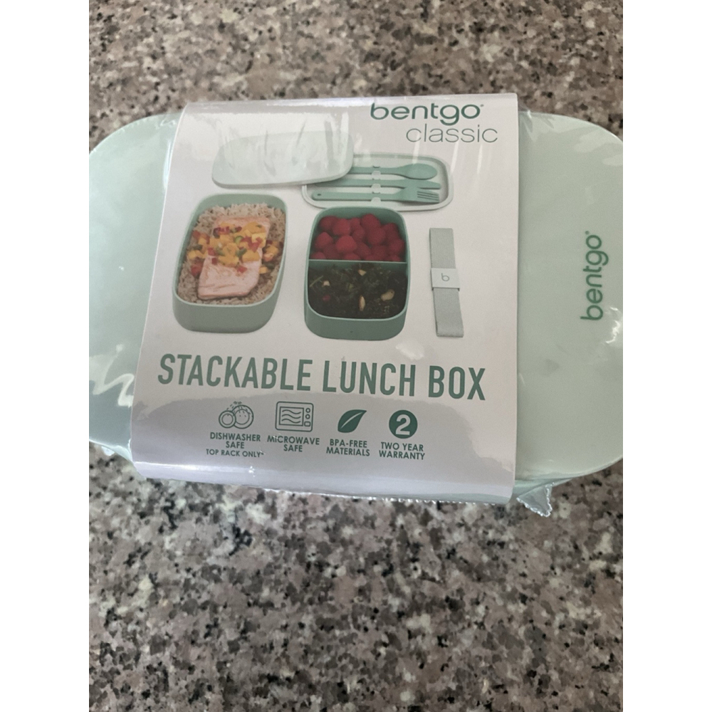 Bentgo Classic All-in-One Stackable Bento Lunch Box Container Mint & Light Green - Picture 8 of 8